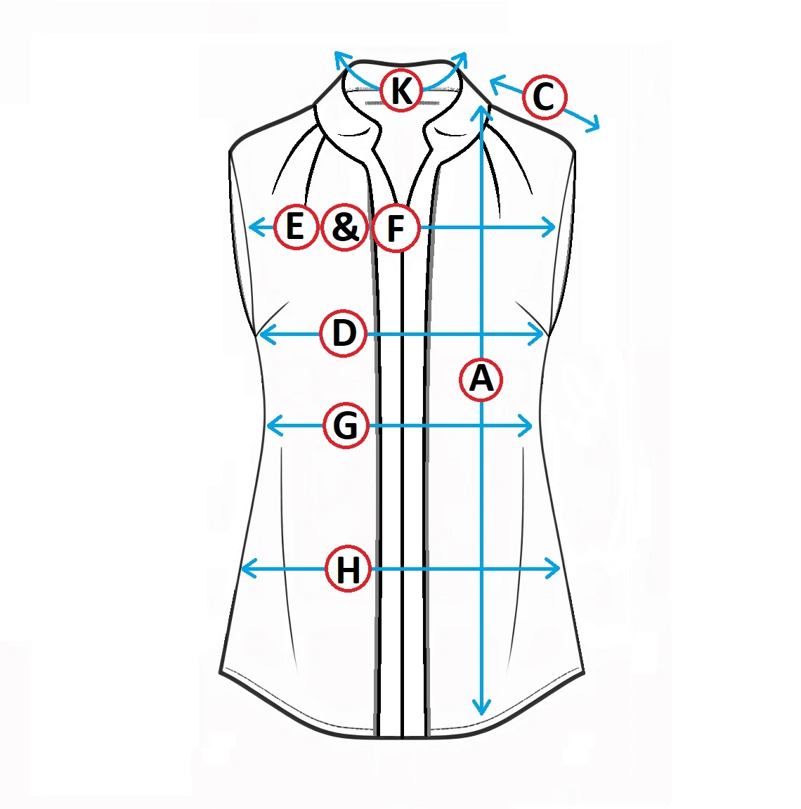 الگو تاپ حلقه ای یقه V (کد 225) (سایز S تا 5XL)