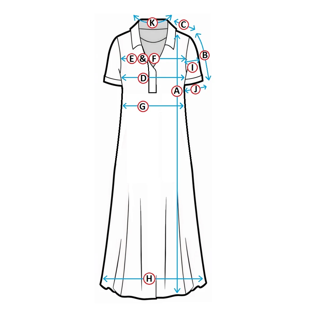 الگو پیراهن زنانه آستین کوتاه (کد 232) (سایز L تا 4XL)